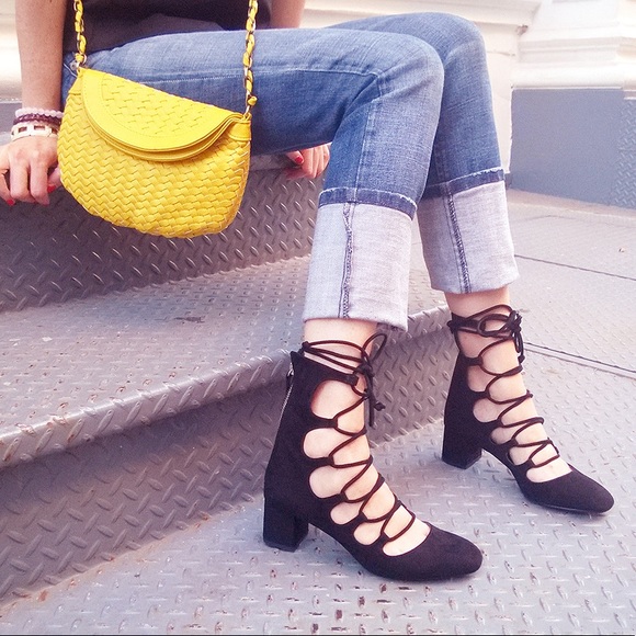 Zara Shoes - Zara Lace-up Heeled Shoe